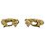 Orecchini a clip Chanel Vintage Coco Mark motivo lava D'oro - vista 4