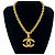 Chanel Vintage Coco Mark Kette mit Lava-Motiv Golden - Ansicht 2