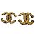 Orecchini Chanel Vintage Coco Mark Motif Lava D'oro