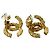 Orecchini Chanel Vintage Coco Mark Motif Lava D'oro - vista 7