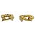 Orecchini Chanel Vintage Coco Mark Motivo Lava D'oro - vista 3