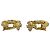 Orecchini Chanel Vintage Coco Mark Motivo Lava D'oro - vista 4
