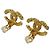 Orecchini Chanel Vintage Coco Mark Motivo Lava D'oro - vista 6