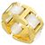 Versace 1 Ring aus 18K Gelbgold und weißer Keramik Golden - Ansicht 6
