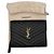 Autre Marque Cartera Saint Laurent de piel acolchada negra Negro