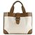 Borsa Tote Anya Hindmarch in tela e pelle Marrone Bianco