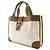 Borsa Tote Anya Hindmarch in tela e pelle Marrone Bianco - vista 2
