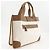 Borsa Tote Anya Hindmarch in tela e pelle Marrone Bianco - vista 3