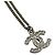 Collana Chanel in strass argento - vista 4