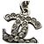 Collana Chanel in strass argento - vista 8