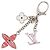 Louis Vuitton Fleur de Epi BB Keychain Bag Charm Argento - vista 2