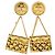 Brincos de clip Chanel Coco Mark Dourado