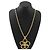 Colar Chanel Coco Mark Flower Dourado - vista 2