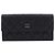 Cartera larga Chanel de piel de becerro granulada negra Negro