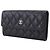 Cartera larga Chanel de piel de becerro granulada negra Negro - vista 2