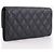 Cartera larga Chanel de piel de becerro granulada negra Negro - vista 3