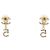 Boucles d'oreilles puces Chanel Coco Mark No. 5 Doré - vue 3