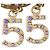 Boucles d'oreilles puces Chanel Coco Mark No. 5 Doré - vue 4