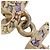 Boucles d'oreilles puces Chanel Coco Mark No. 5 Doré - vue 6