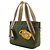 Mini borsa tote Prada in nylon kaki Cachi - vista 2