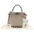 Borsa a mano Fendi Peekaboo Selleria Medium Grigio - vista 18