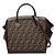 Fendi Zucca Handtasche braun Leder und Canvas
