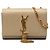 Autre Marque Borsa a tracolla con catena Saint Laurent YSL Logo Kate Small con nappina Beige