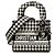 Borsa Christian Dior Dior Lady D-Lite Mini Nero Bianco