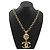 Collar Chanel Coco Mark chapado en oro Dorado - vista 2