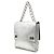 Prada Silver Leather Chain Handbag Silvery - view 2