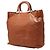 Prada Triangle Logo Plate Tote Bag Brown - view 2