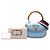 Bamboo Gucci Bolsa de mão 1947 em couro de bezerro azul com detalhes Web e bambou Azul claro - vista 7