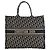Autre Marque Dior Blue Large Oblique Embroidered Canvas Book Tote Blau Marineblau