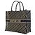 Autre Marque Dior Blue Large Oblique Embroidered Canvas Book Tote Blau Marineblau - Ansicht 2