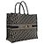Autre Marque Dior Blue Large Oblique Embroidered Canvas Book Tote Blau Marineblau - Ansicht 3