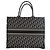 Autre Marque Dior Blue Large Oblique Embroidered Canvas Book Tote Blau Marineblau - Ansicht 4