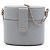 Chanel Vanity Case Allure CC de piel de cordero acolchada gris Small Castaño