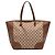 Borsa tote con zip Gucci Bree in tela GG beige