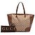 Borsa tote con zip Gucci Bree in tela GG beige - vista 7