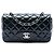 Chanel Blue Mini Rectangular Classic Patent Single Flap Azul Azul marinho