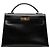 Hermès Black Box Calf Kelly Sellier 32 Schwarz