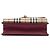 Burberry Red Small Leather and House Check Canvas Derby Macken Crossbody Rosso Bordò - vista 3