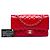 Chanel Red Medium Classic Patent Double Flap Rot - Ansicht 6