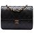 Chanel Black Small CC Quilted Lambskin Single Flap Schwarz