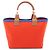 Hermès Orange Toile Sac Steeple 25 Naranja