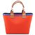 Hermès Orange Toile Sac Steeple 25 Naranja - vista 2