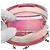 Clutch rotonda Chanel CC Filigree in PVC rosa e pelle d'agnello con catena - vista 4