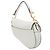 Autre Marque Borsa Saddle Dior Mini in pelle di vitello grana bianca Bianco - vista 2