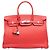 Hermès Red Clemence Birkin Retourne 35 Roja
