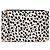 Clutch Chloé de pelo de poni blanco con estampado de dálmata